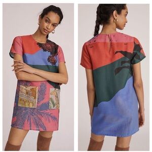 Anthopologie Women’s Dress Geisha Designs / Shift / Mini / XS / Ptp-17.5”